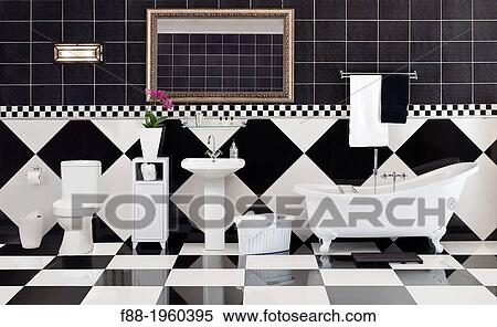 Stock Photography - modern bathroom interior, family home, Johannesburg, South Africa. Fotosearch