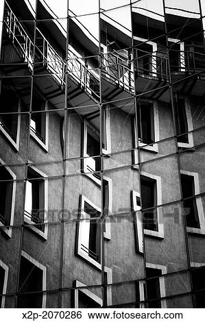 Modern building detail in Lyon, France. View Large Photo Image Stock Photograph - Modern building detail in Lyon, France.. Fotosearch