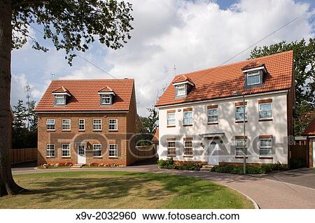 Stock Image - Modern detached house Ashford, Kent, England.. Fotosearch