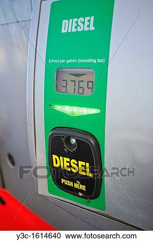 Modern diesel fuel pump display at filling station View Large Photo Image Stock Image - Modern diesel fuel pump display at filling station. Fotosearch