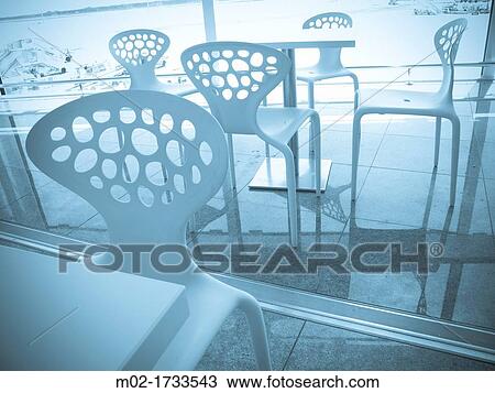 Stock Image - Modern furniture in a bar. Fotosearch