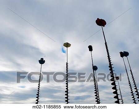 Stock Photography - Modern sculpture in La Defense, the biggest zone of business in Paris, France. Fotosearch