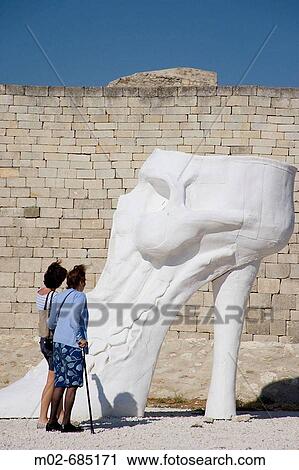 Modern sculptures in the Castle of Lacoste. Provence, France View Large Photo Image Stock Image - Modern sculptures in the Castle of Lacoste. Provence, France. Fotosearch