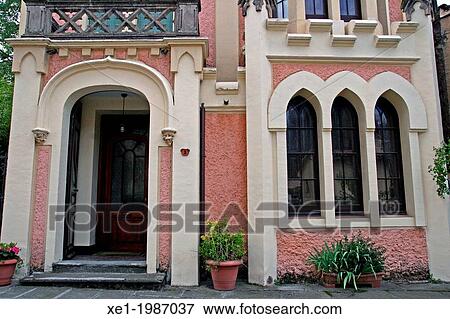 Stock Photo - modernist manor house, Sant Julia de Vilatorta, Osona, Catalonia, Spain. Fotosearch