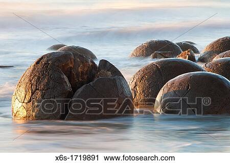 Moeraki Boulders Scenic Reserve, South Island, New Zealand View Large Photo Image Stock Image - Moeraki Boulders Scenic Reserve, South Island, New Zealand. Fotosearch