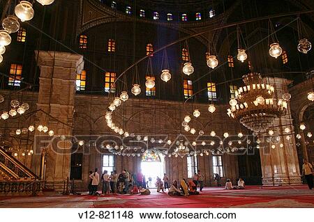 Mohammed Ali Mosque, interior Citadel Cairo Egypt View Large Photo Image Stock Photo - Mohammed Ali Mosque, interior Citadel Cairo Egypt. Fotosearch