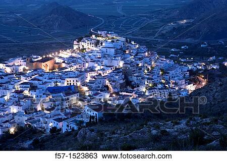 Stock Image - Mojacar in Almeria, Spain. Fotosearch