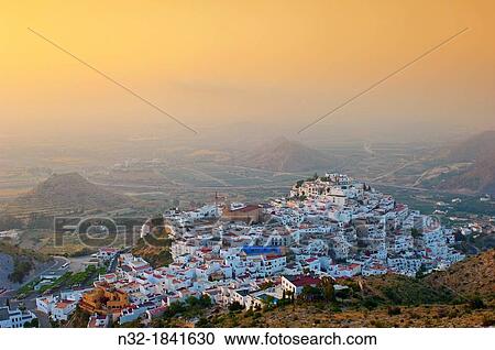Stock Image - Mojacar, Old town, Almeria province, Andalusia, Spain. Fotosearch