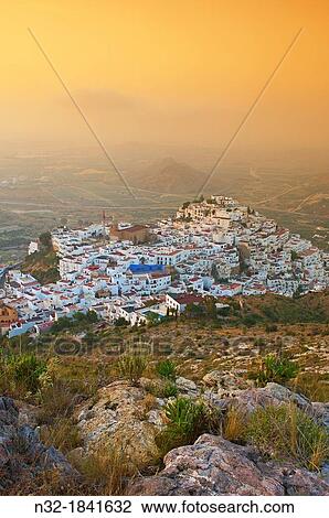 Stock Image - Mojacar, Old town, Almeria province, Andalusia, Spain. Fotosearch
