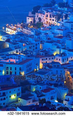 Mojacar, Old town at Dusk, Almeria province, Andalusia, Spain View Large Photo Image Stock Photography - Mojacar, Old town at Dusk, Almeria province, Andalusia, Spain. Fotosearch