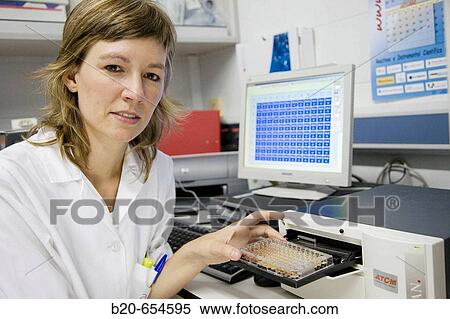 Molecular Biology Laboratory. Detecting pesticides in food (cereals) with ELISA (enzyme linked immunosorbent assay) technique. AZTI-Tecnalia. Technological Centre specialised in Marine and Food Research. Sukarrieta, Bizkaia, Euskadi. Spain. View Large Photo Image Stock Photography - Molecular Biology Laboratory. Detecting pesticides in food (cereals) with ELISA (enzyme linked immunosorbent assay) technique. AZTI-Tecnalia. Technological Centre specialised in Marine and Food Research. Sukarrieta, Bizkaia, Euskadi. Spain.. Fotosearch