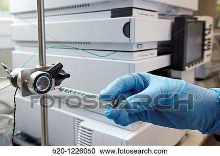 Stock Image - Molecular weight characterization equipment, GPC, HPLC, Polymer Laboratory, Materials Physics Center. Fotosearch