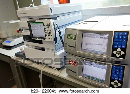 Stock Photography - Molecular weight characterization equipment, GPC, HPLC, Polymer Laboratory, Materials Physics Center. Fotosearch