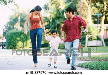 Mom and Dad running with daughter View Large Photo Image Stock Image - Mom and Dad running with daughter. Fotosearch