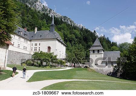 Stock Photo - Monastery and museum of la Grande Chartreuse, Is? re, Rh? ne-Alpes, France.. Fotosearch
