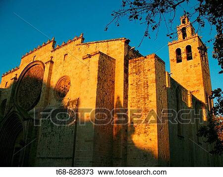 Monastery of Sant Cugat del Valles. Barcelona province, Catalonia, Spain View Large Photo Image Stock Image - Monastery of Sant Cugat del Valles. Barcelona province, Catalonia, Spain. Fotosearch