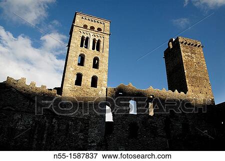 Monastery of Sant Pere de Roda, XI century, Port de la Selva, Girona, Catalonia, Spain View Large Photo Image Stock Photo - Monastery of Sant Pere de Roda, XI century, Port de la Selva, Girona, Catalonia, Spain. Fotosearch