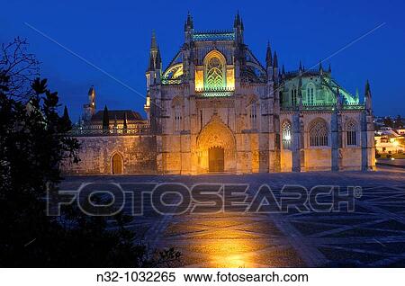 Stock Photography - Monastery of Santa Maria da Vitoria. Batalha Monastery at Dusk. UNESCO. World Heritage. Batalha. Leiria district. Estremadura. Portugal.. Fotosearch