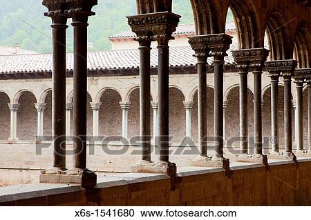 Stock Image - Monastery of Santa Maria de Ripoll, Ripoll, Girona, Spain. Fotosearch