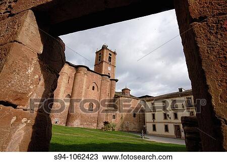 Stock Image - Monastery of Santa Maria la Real of Najera, La Rioja, Spain. Fotosearch