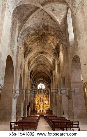 Stock Image - Monastery of Santes Creus - Reial Monasteri de Santes Creus -, Ruta del Cister, Santes Creus, Alt Camp, Tarragona, Spain. Fotosearch