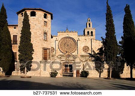 Monastery, Sant Cugat del Valles. Barcelona province, Catalonia, Spain View Large Photo Image Stock Image - Monastery, Sant Cugat del Valles. Barcelona province, Catalonia, Spain. Fotosearch