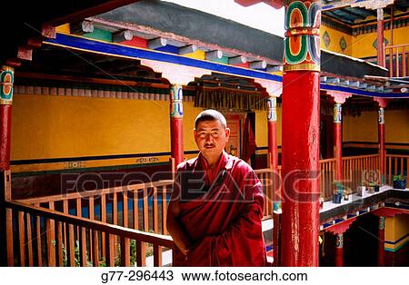 Monk at Stakna Monastery. Ladakh. Jammu and Kashmir, India View Large Photo Image Stock Image - Monk at Stakna Monastery. Ladakh. Jammu and Kashmir, India. Fotosearch