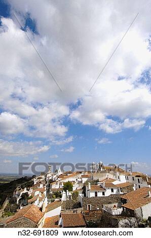 Stock Photo - Monsaraz, fortified medieval village. Alto Alentejo, Portugal. Fotosearch