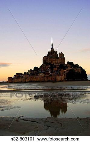 Mont-Saint-Michel Benedictine abbey Normandy France View Large Photo Image Stock Image - Mont-Saint-Michel Benedictine abbey Normandy France. Fotosearch