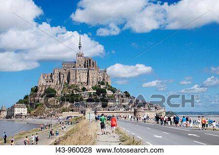Mont Saint-Michel, Manche, Lower Normandy, France View Large Photo Image Stock Photo - Mont Saint-Michel, Manche, Lower Normandy, France. Fotosearch