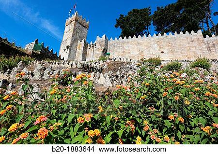 Picture - Monterreal castle, Baiona, Pontevedra, Galicia, Spain.. Fotosearch