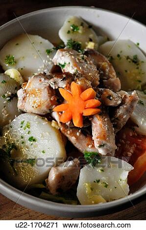 Montezuma Costa Rica: plate of fish with sesame seeds, potatoes and papaya served at Organico Restaurant View Large Photo Image Stock Image - Montezuma Costa Rica: plate of fish with sesame seeds, potatoes and papaya served at Organico Restaurant. Fotosearch