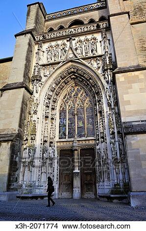 Montfaucon Portal from 1517 and rebuilt in early 20th century, Cathedral of Notre Dame, Lausanne, Canton of Vaud, Switzerland, Europe. View Large Photo Image Picture - Montfaucon Portal from 1517 and rebuilt in early 20th century, Cathedral of Notre Dame, Lausanne, Canton of Vaud, Switzerland, Europe.. Fotosearch