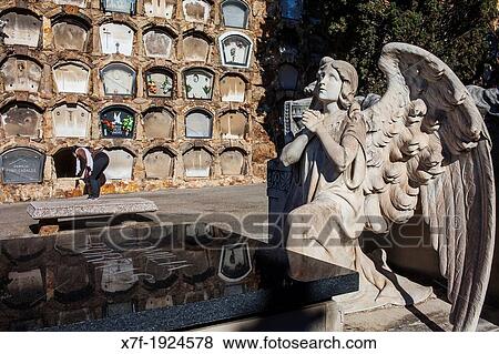 Montju? c cemetery Barcelona, Catalonia, Spain View Large Photo Image Stock Photo - Montju? c cemetery Barcelona, Catalonia, Spain. Fotosearch