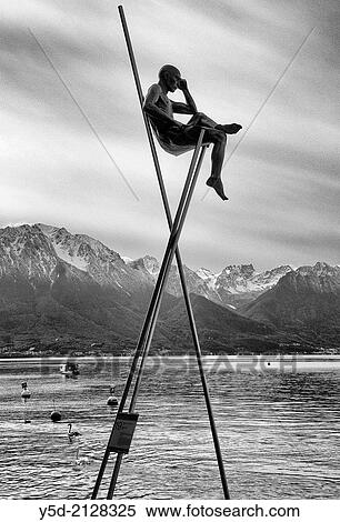Montreux, art biennale at the bank of Geneva Lake, Montreux, canton Vaud, Switzerland. View Large Photo Image Stock Photography - Montreux, art biennale at the bank of Geneva Lake, Montreux, canton Vaud, Switzerland.. Fotosearch
