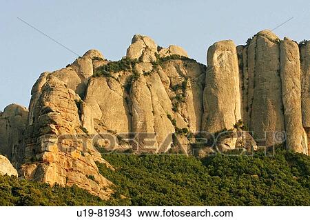 Stock Image - Montserrat mountain, Spain. Fotosearch