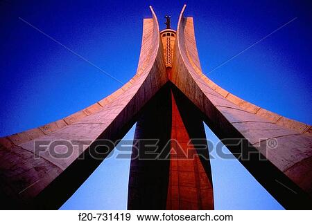 Monument des Martyres (Maquam E? chahid), Algiers, Algeria View Large Photo Image Stock Photo - Monument des Martyres (Maquam E? chahid), Algiers, Algeria. Fotosearch