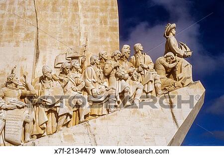Stock Photo - Monument of the Discoveries. Belem quarter. Lisbon, Portugal.. Fotosearch
