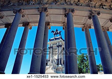 monument to Alfonso XII, Retiro's park, Madrid, Spain. View Large Photo Image Stock Image - monument to Alfonso XII, Retiro's park, Madrid, Spain.. Fotosearch