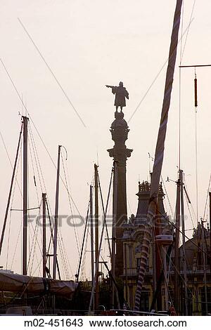 Monument to Columbus, Barcelona. Catalonia, Spain View Large Photo Image Stock Image - Monument to Columbus, Barcelona. Catalonia, Spain. Fotosearch