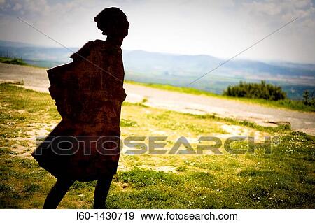 Monument to pilgrims Alto del Perdon Navarra Spain View Large Photo Image Stock Photo - Monument to pilgrims Alto del Perdon Navarra Spain. Fotosearch