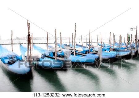 Moored gondolas in Venice Italia, long exposure tripod shot View Large Photo Image Stock Image - Moored gondolas in Venice Italia, long exposure tripod shot. Fotosearch