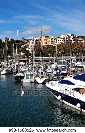 Mooring Sailboats at the Yachting Marina of Funchal, Madeira, Portugal, Europe View Large Photo Image Stock Photography - Mooring Sailboats at the Yachting Marina of Funchal, Madeira, Portugal, Europe. Fotosearch