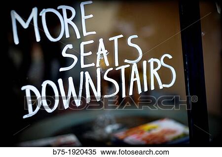 more seats downstairs, message View Large Photo Image Stock Photography - more seats downstairs, message. Fotosearch