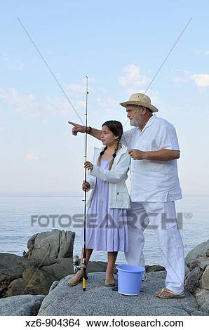 morning fishing with grandpa View Large Photo Image Picture - morning fishing with grandpa. Fotosearch