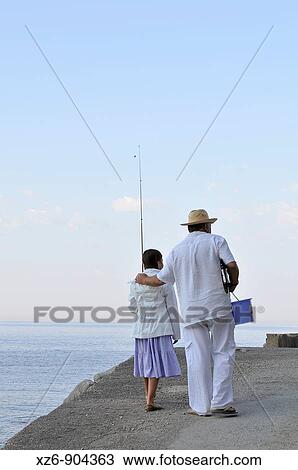 morning fishing with grandpa View Large Photo Image Stock Image - morning fishing with grandpa. Fotosearch