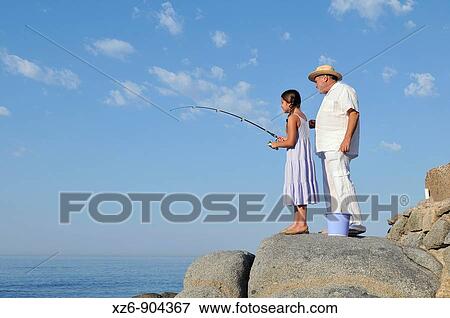 morning fishing with grandpa View Large Photo Image Stock Photo - morning fishing with grandpa. Fotosearch