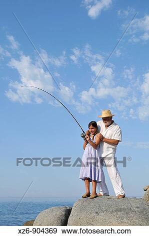 morning fishing with grandpa View Large Photo Image Stock Photo - morning fishing with grandpa. Fotosearch