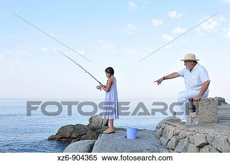 morning fishing with grandpa View Large Photo Image Stock Photography - morning fishing with grandpa. Fotosearch