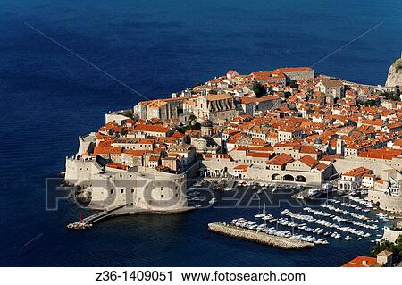 Morning over Dubrovnik, one of the most popular tourist destinations on the Adriatic, Croatia, UNESCO View Large Photo Image Stock Image - Morning over Dubrovnik, one of the most popular tourist destinations on the Adriatic, Croatia, UNESCO. Fotosearch